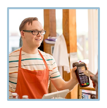 A person at work.