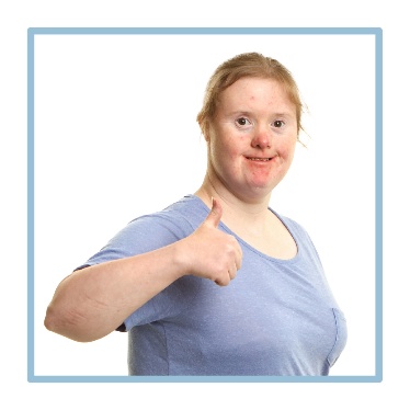 A person giving a thumbs up. 