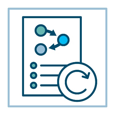 A Plan document next to an update icon. 